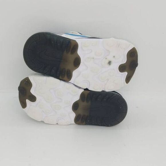 Nike Air Max 270 React RT Toddler's Pre-owned White/Blue/Black Sneakers - sz. 5C - Picture 4 of 4